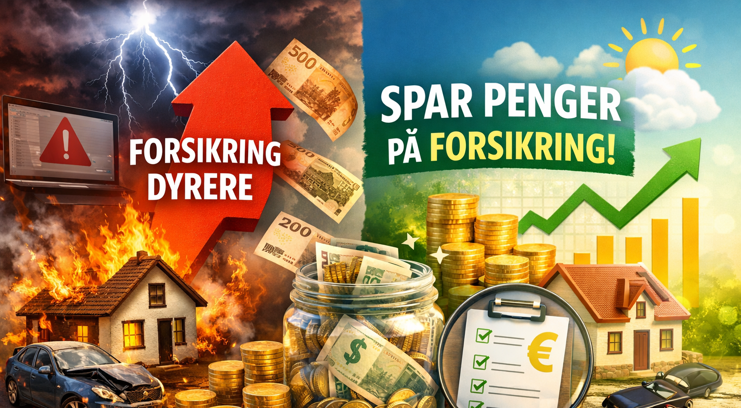 Featured image for “Derfor øker forsikringen i 2026 – og slik kan du enkelt spare penger”